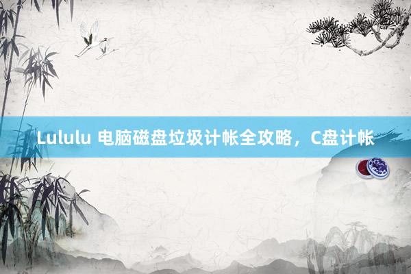 Lululu 电脑磁盘垃圾计帐全攻略，C盘计帐