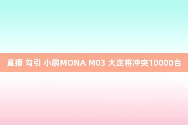 直播 勾引 小鹏MONA M03 大定将冲突10000台