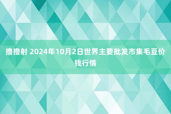 撸撸射 2024年10月2日世界主要批发市集毛豆价钱行情