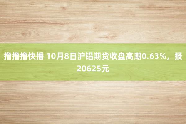 撸撸撸快播 10月8日沪铝期货收盘高潮0.63%，报20625元