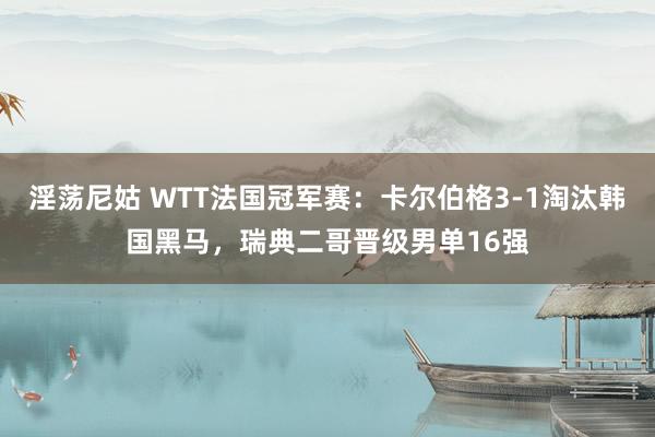 淫荡尼姑 WTT法国冠军赛：卡尔伯格3-1淘汰韩国黑马，瑞典二哥晋级男单16强