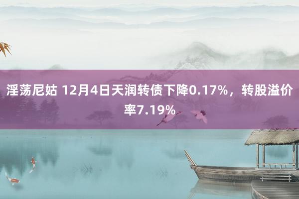 淫荡尼姑 12月4日天润转债下降0.17%，转股溢价率7.19%