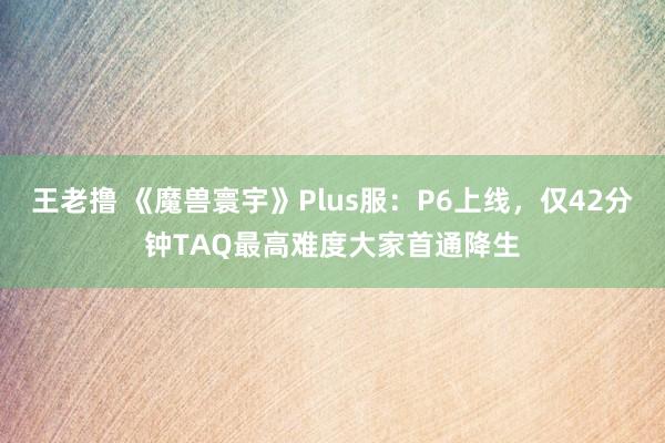 王老撸 《魔兽寰宇》Plus服：P6上线，仅42分钟TAQ最高难度大家首通降生