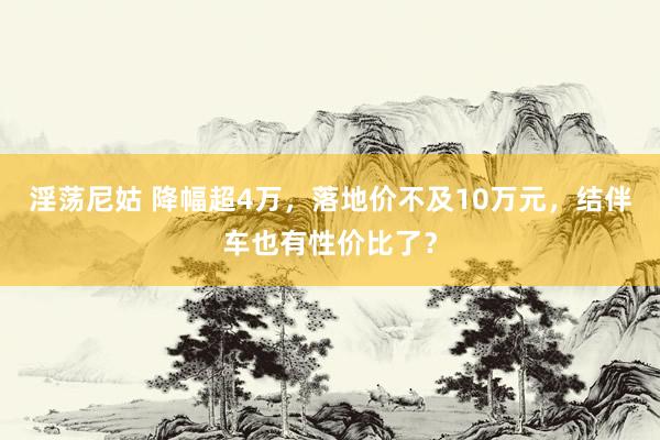 淫荡尼姑 降幅超4万，落地价不及10万元，结伴车也有性价比了？