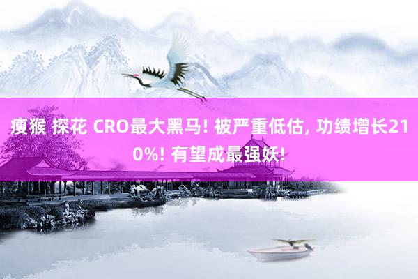 瘦猴 探花 CRO最大黑马! 被严重低估， 功绩增长210%! 有望成最强妖!