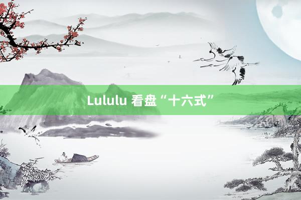 Lululu 看盘“十六式”