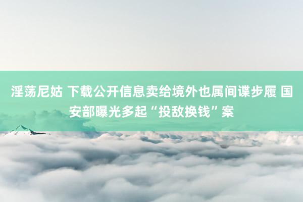 淫荡尼姑 下载公开信息卖给境外也属间谍步履 国安部曝光多起“投敌换钱”案