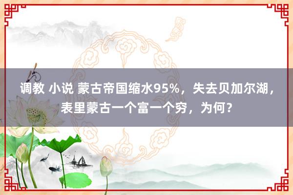 调教 小说 蒙古帝国缩水95%，失去贝加尔湖，表里蒙古一个富一个穷，为何？