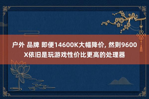 户外 品牌 即便14600K大幅降价， 然则9600X依旧是玩游戏性价比更高的处理器