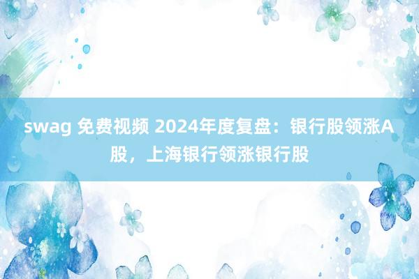 swag 免费视频 2024年度复盘：银行股领涨A股，上海银行领涨银行股