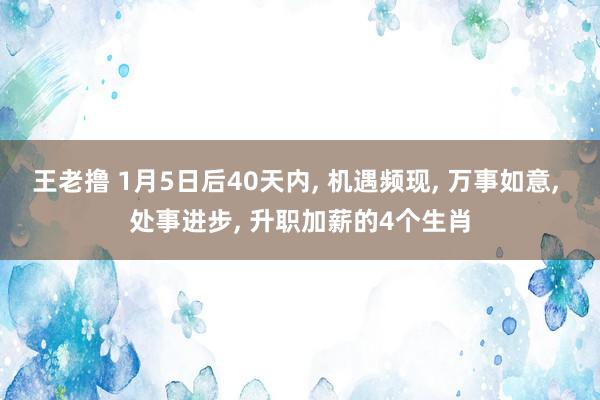 王老撸 1月5日后40天内， 机遇频现， 万事如意， 处事进步， 升职加薪的4个生肖