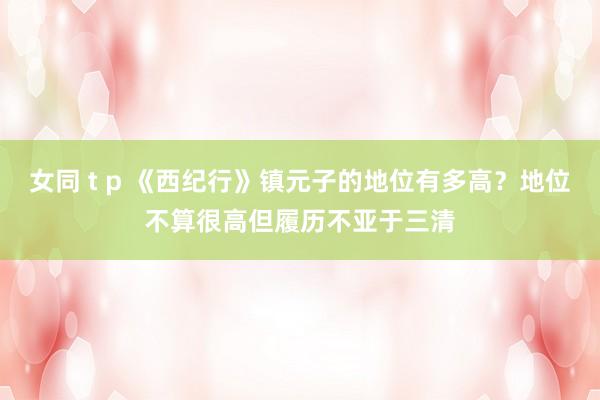 女同 t p 《西纪行》镇元子的地位有多高？地位不算很高但履历不亚于三清