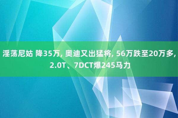 淫荡尼姑 降35万， 奥迪又出猛将， 56万跌至20万多， 2.0T、7DCT爆245马力